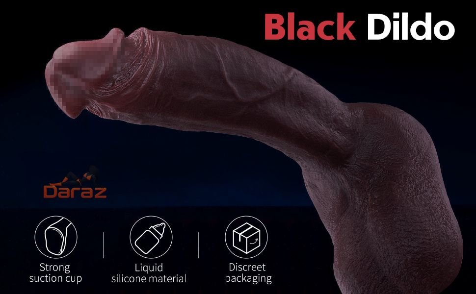 9-inch-black-skin-silicone-dildo