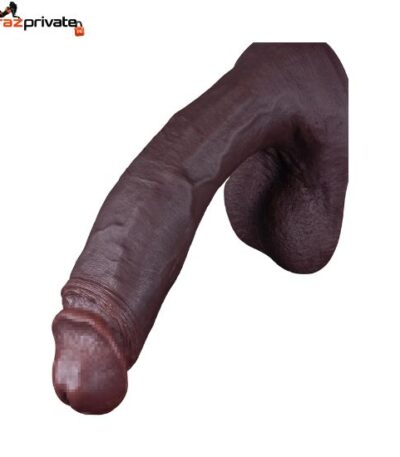 9-inch-black-skin-silicone-dildo