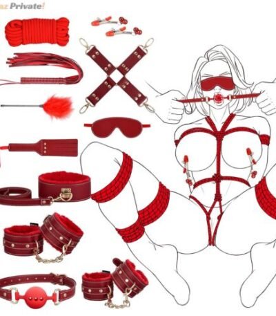 11-piece-red-bdsm-bondage-restraint-kit
